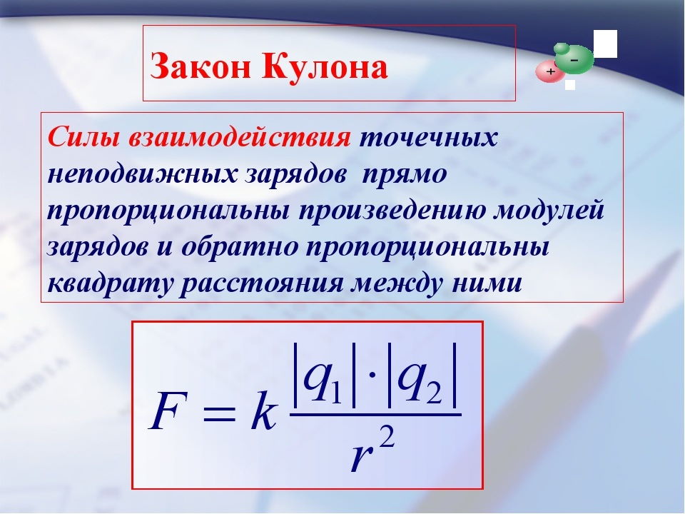 Электрический заряд закон кулона презентация 10 класс