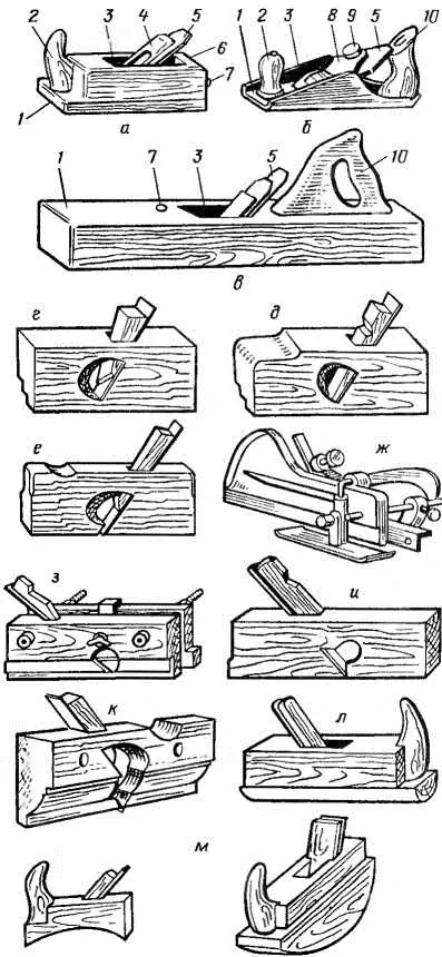 Чертеж рубанка из дерева