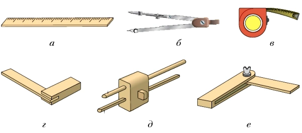 Инструмент для разметки заготовок. Угольник, малка, рейсмус. Рейсмус разметочный столярный чертежи. Разметочный инструмент инструмент для пиления. Инструмент для разметки древесины 5.